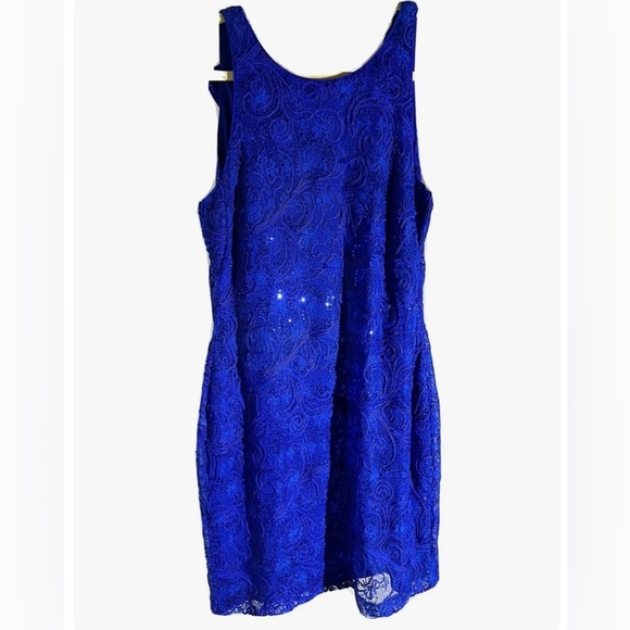 Badgley Mischka sequin sleeveless embroidered dress Size 8. NWOT - Picture 2 of 12